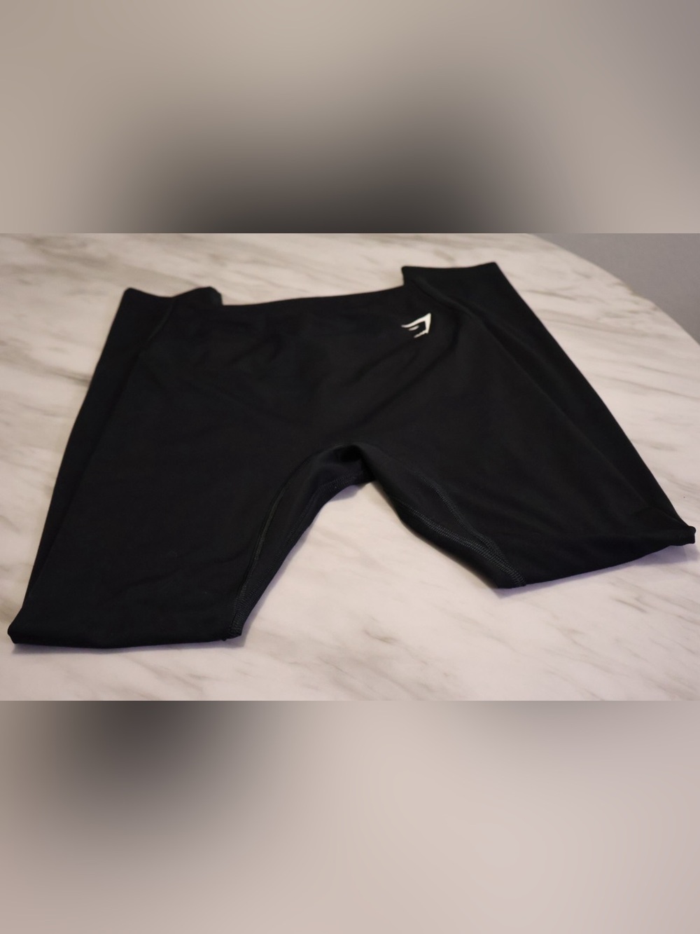 Gymshark Black Workout Shorts with White Brand Tag